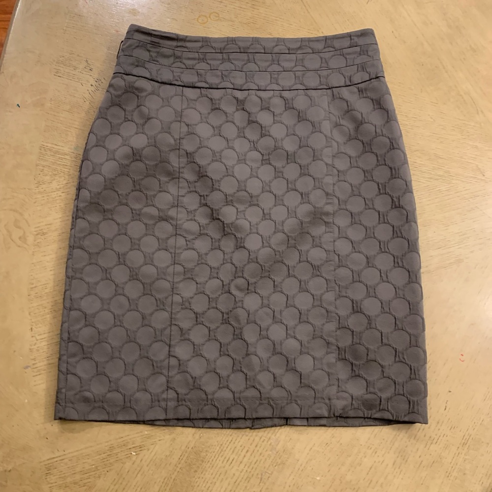 H&M | Gray Circle Print Skirt Size 12 Structured 23 Inch Length - Picture 4 of 13